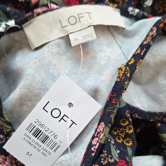 LOFT Multicolor Floral Dress - Picture 7 of 8